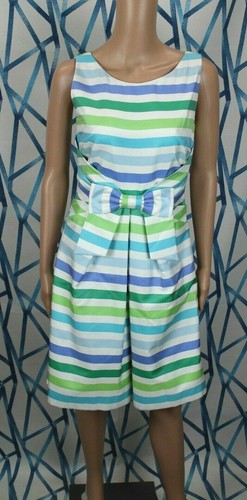 kate spade green and white striped dress