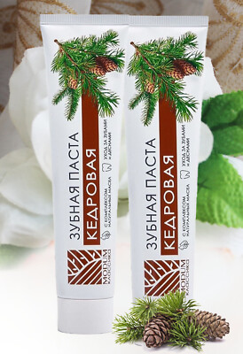 2x150g Zahnpasta Zeder Extrakt Tootpasta Зубная паста КЕДРОВАЯ с натур. маслами
