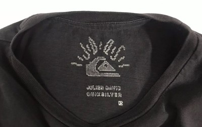 JULIEN DAVID X QUIKSILVER Red Dog Black T Shirt Extra Small XS