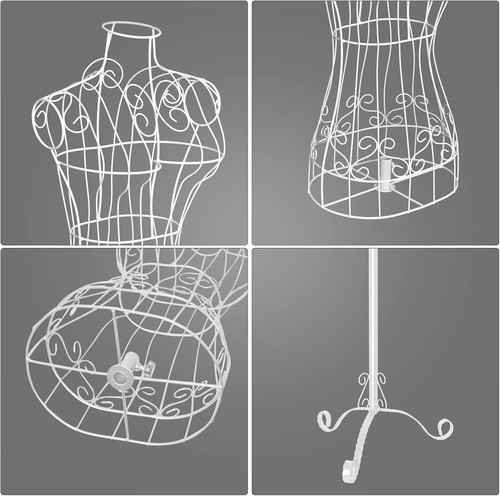 Metal Steel Maniquine with Stand, Manikin Torso with Detachable - Picture 8 of 36