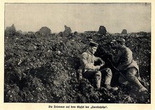 1915 * Die Tr&uuml;mmer auf dem Gipfel der Lorettoh&ouml;he * WW1