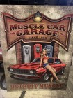 Detroit Muscle Pin Up Metal Sign Garage Man Cave Wall Decor 12.5"W x 16"T — photo 1
