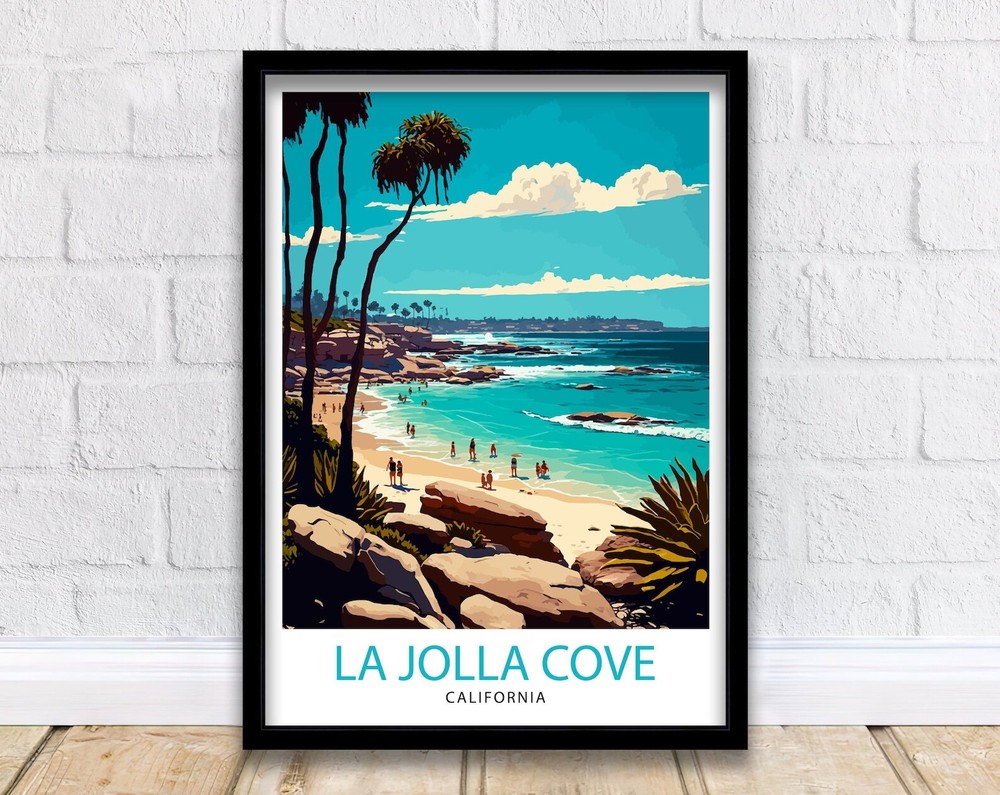 La Jolla Cove Travel Print La Jolla Cove Wall Art La Jolla Cove Decor La Jolla