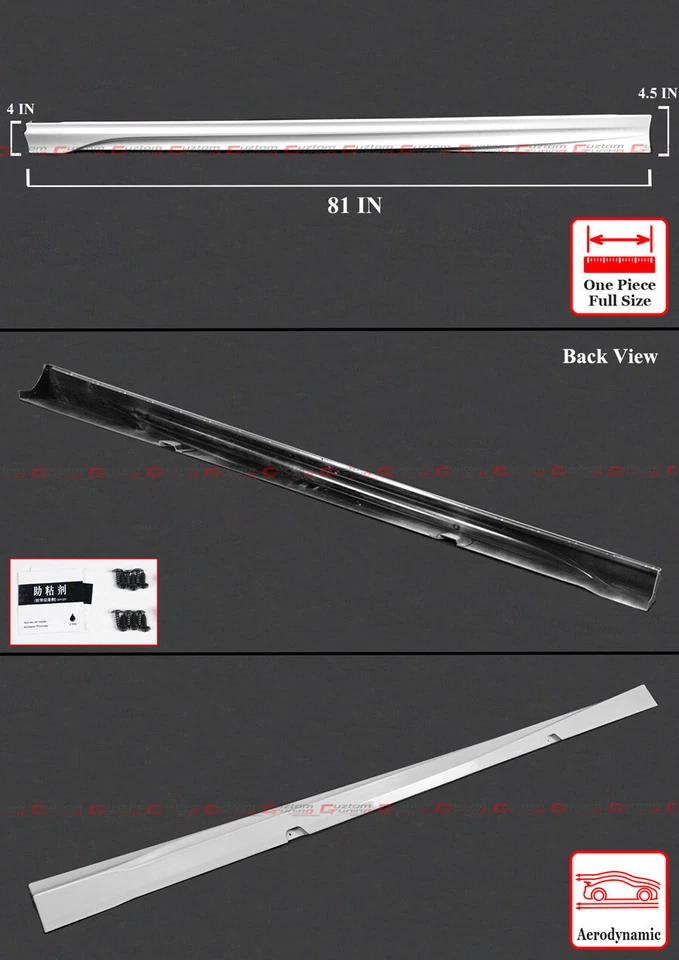 For 23-25 Honda Accord Akasaka Platinum White Pearl Add On Side Skirt Extensions - Image 3 of 4