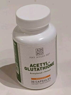 Amy Myers MD ACETYL-GLUTATHIONE Acetylated Potent 30 Caps Detoxify Free Shipping