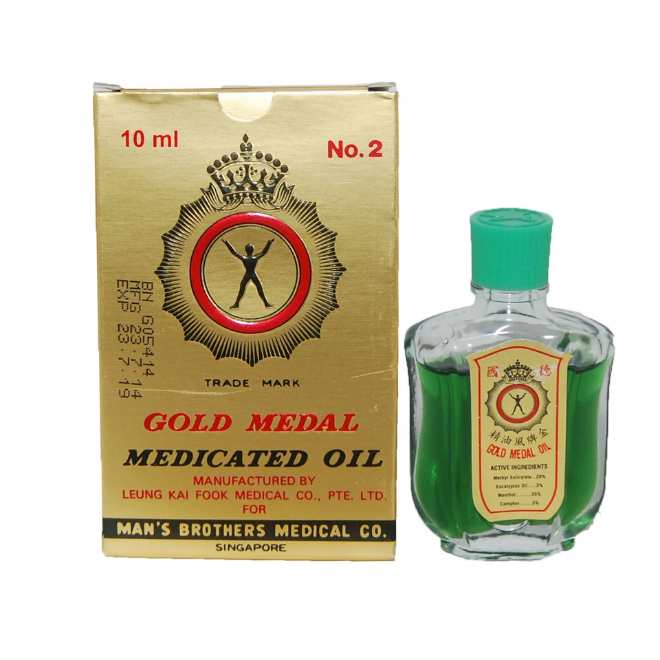 Gold Medal Medicated Oil For Cough, Cold,Headache,Muscle Pain - 10ml,3ml ,25ml