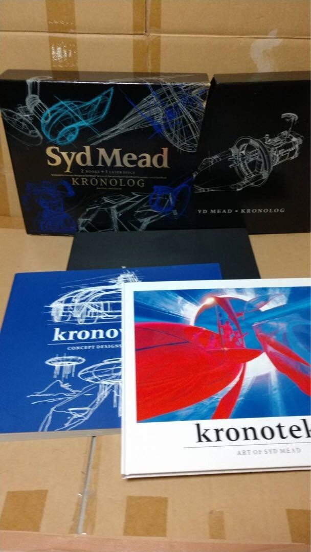 Syd Mead KRONOLOG バンダイ アートブック レーザーディスク付 Syd Mead KRONOLOG Art Book and Laserdisc Box Set Complete Bandai