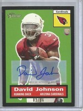 David Johnson 2015 Topps Heritage Black Border Autograph Rookie #02/56