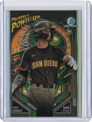 2024 Bowman Chrome Samuel Zavala Prospect Power Up PP-2 - San Diego Padres