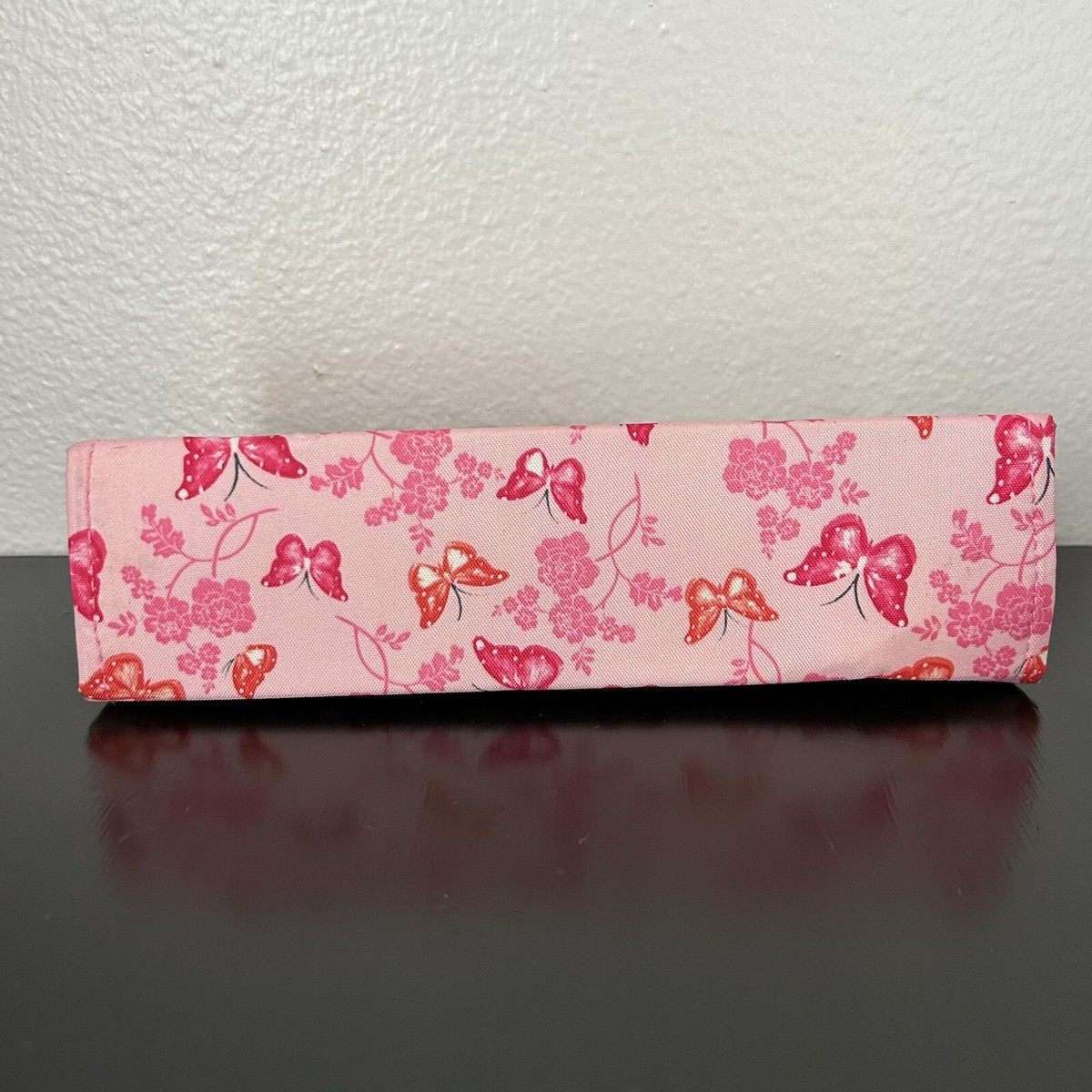 Laura Ashley Pink Butterfly Purse Floral Hard Case Pencil Bag Mini