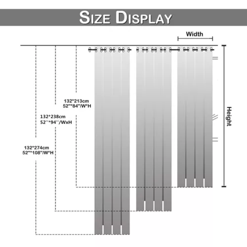 1/2 Stück Wasserdicht Outdoor Terrasse Vorhänge 52" Breit Sichtschutz Verdunkelung Pergola Schatten - Bild 3 von 124