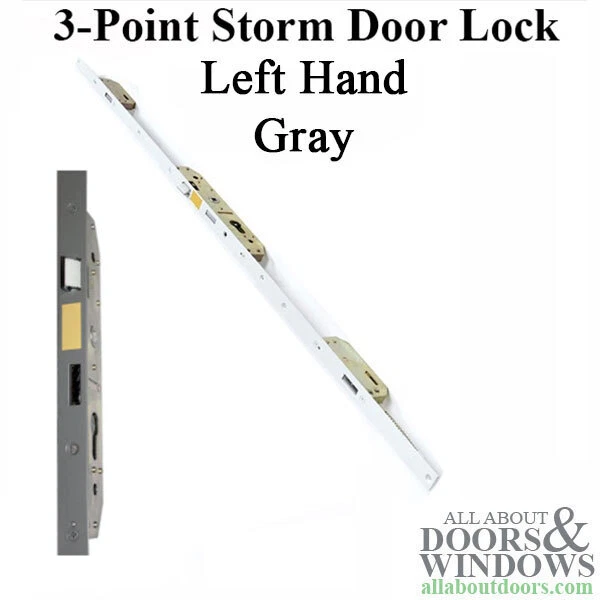 Andersen Storm Door Lock 3 Point Lock Left Handed Multipoint Lock Grey Lock
