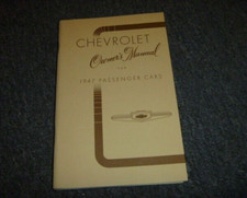 1947 Chevrolet Fleetline Aerosedan Owner Operator Manual User Guide 1947 Chevrolet Fleetline Aerosedan Owner Operator Manual User Guide