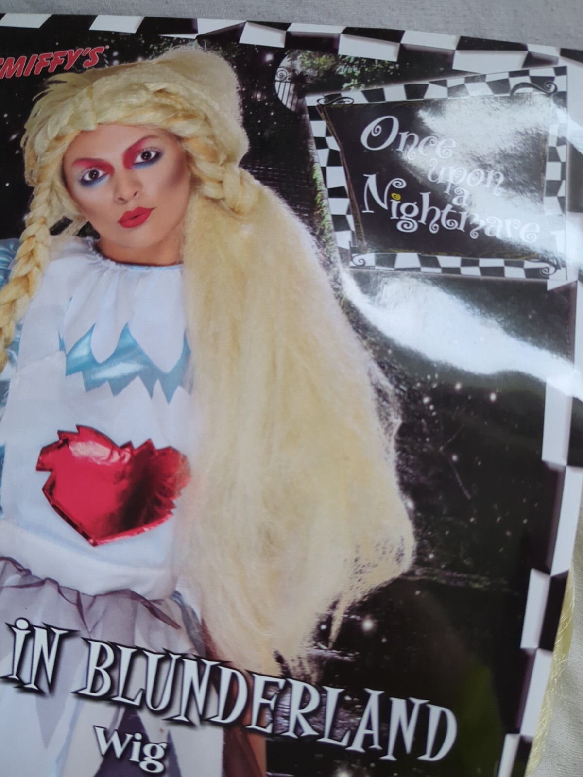 Alice in Blunderland Wig Ladies Fancy Dress Fairy Tale Character Costume Hallowe