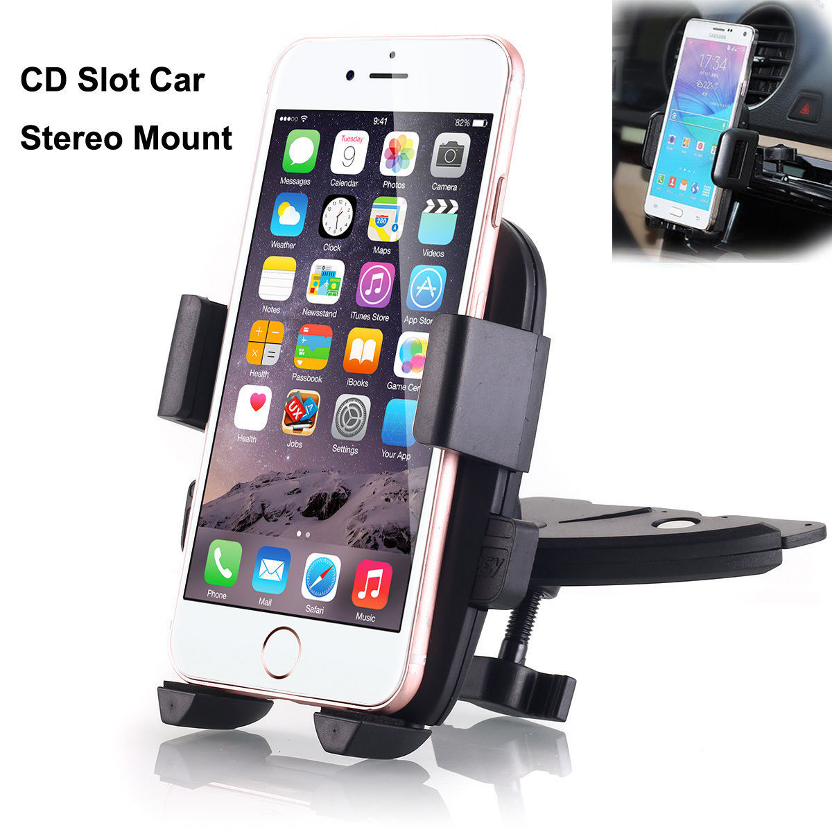 360 Car Holder Cd Slot Mount Bracket For Mobile Cell Phone Iphone Samsung Gps R Ebay