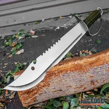 19.5" FULL TANG MACHETE FIXED BLADE CAMPING OUTDOOR SURVIVAL CHOPPING SWORD