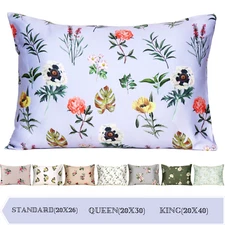 Luxury Satin Silk Pillowcase King Queen Standard Cushion Cover Pillow Case Cover