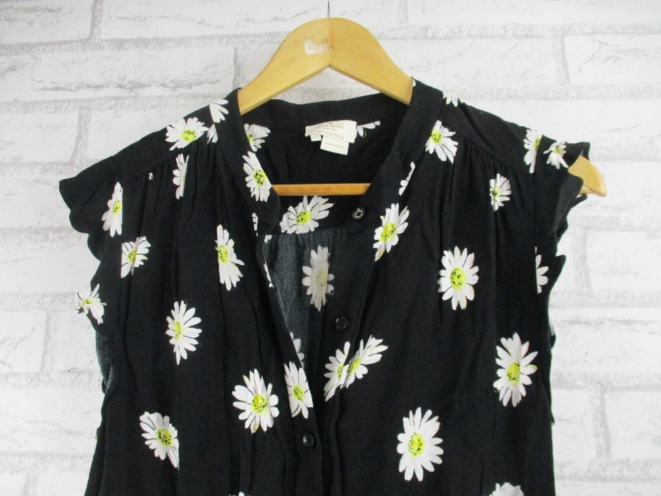 Kate Spade Nueva York Mujer Mono Mono Mono Negro Blanco Estampado Margarita 8 Foto 2 de 4