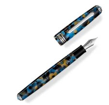 Tibaldi N60 Smarkand Blue Resin Fountain Pen, Palladium Trim, New in Box