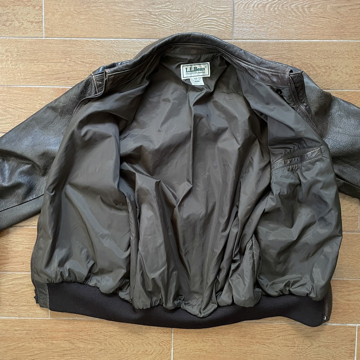 VTG LL BEAN A-2 Flying Tigers Leather Flight Bomber Jacket