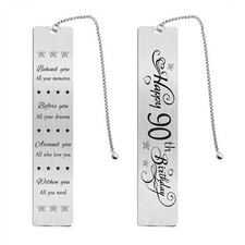 90th Birthday Gift Ideas - Stainless Steel Bookmark with Inspirational Letter...