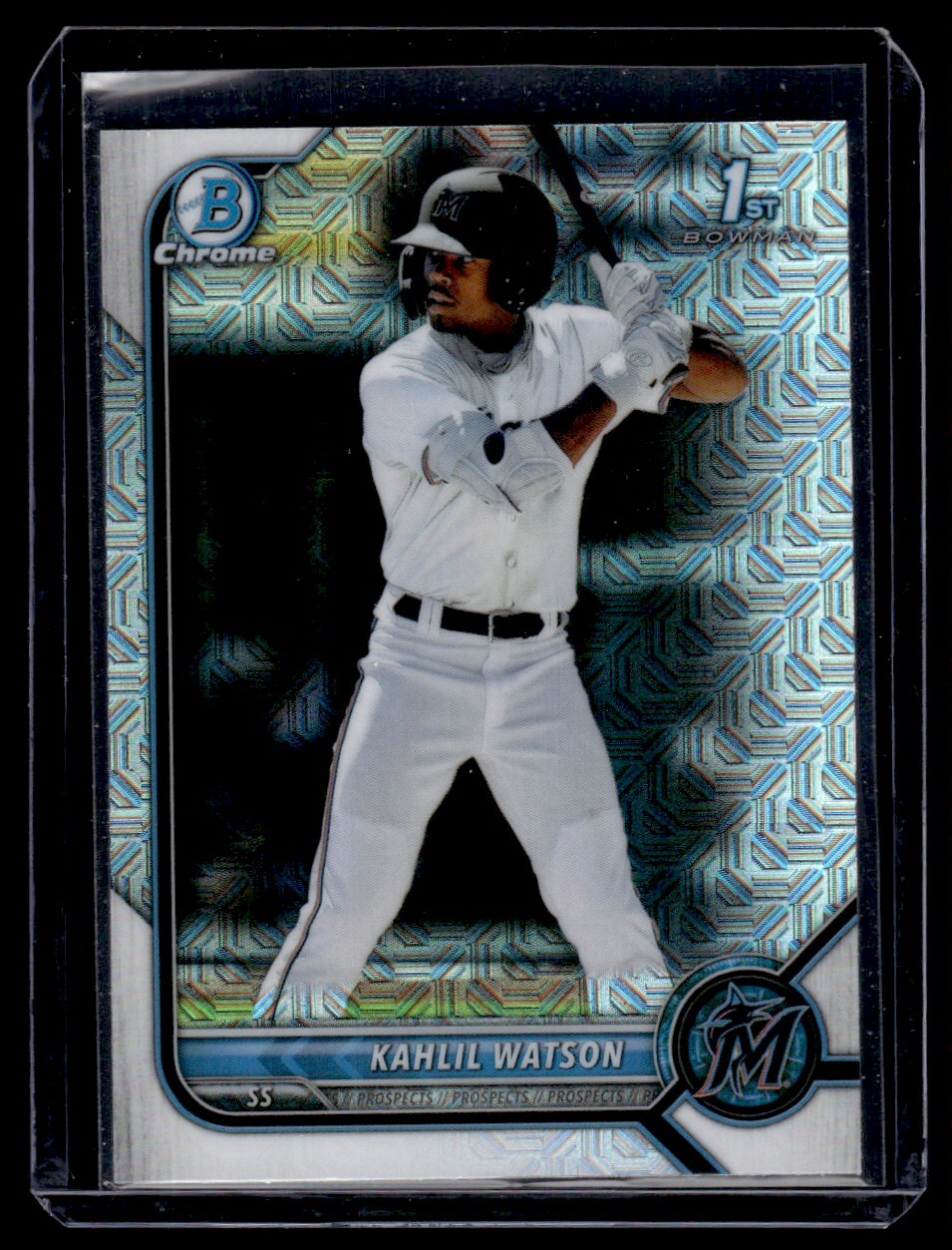 2022 Bowman Chrome Prospects MOJO Kahlil Watson Miami Marlins #BCP-3