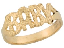 10k or 14k Yello Real Gold Baby Celebration Fun Baby Ring