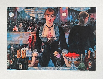 Edouard Manet BAR AT THE FOLIES BERGENE Estate Signed Numbered