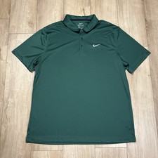 Nike Dri-FIT Victory Men's Golf Polo Size XL Green White Golfer Stretch