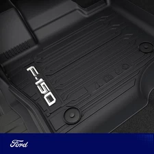 F-150 SuperCrew Floor Mat Set 2021-2025 All Weather Liners for Vinyl Floor