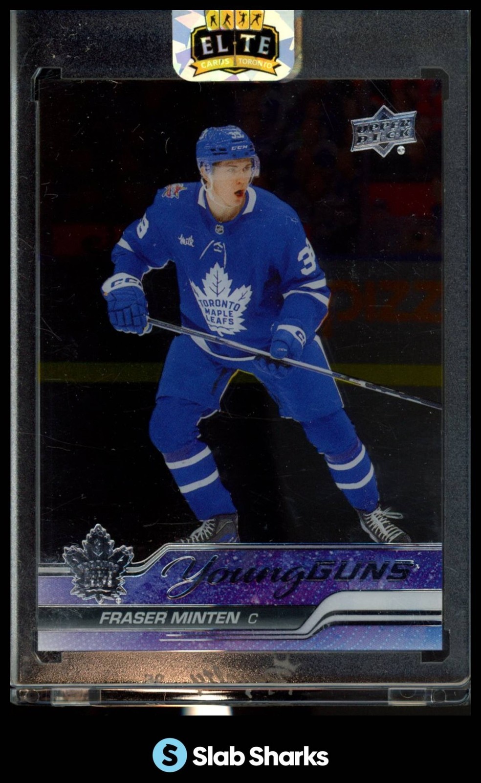 2023 UPPER DECK #482 FRASER MINTEN CLEAR CUT YOUNG GUNS RC ROOKIE