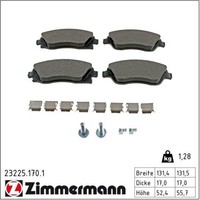 1X Zimmermann 23225.170.1 Bremsbelagsatz FüR Opel Combo Tigra Corsa Meriva X03