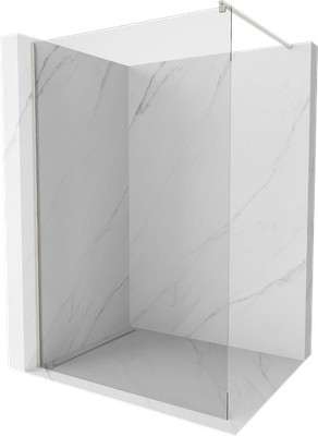 Mexen Kioto Walk-in Duschwand 80x200cm, 8mm Glas, Nickel gebürstet