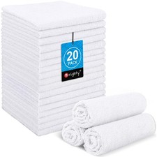 Washcloths, 20 Pack Microfiber Face Towels, Highly Absorbent and Soft Feel Wa...