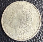 1902 Morgan Silver Dollar XF40-45 90% Silver Philadelphia Mint US Coin #C085