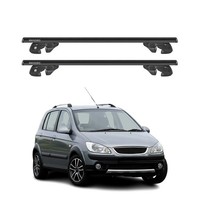DachträGer GrundtäGer FüR Hyundai Getz Cross 2006-2011 Alu 90Kg TÜV Schwarz 2Tlg
