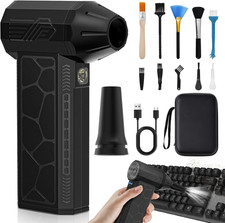 Compressed Air Duster, Multi-Gear Adjustable 130000RPM Electric Air Duster, Rech