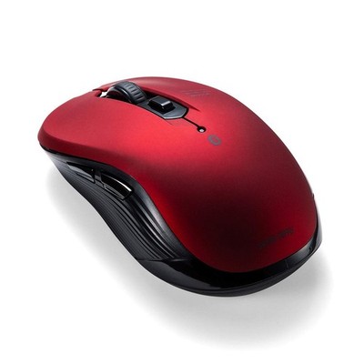 Bluetooth Mouse Blue LED 5Button Compatible with iPadOS Count Switch Red