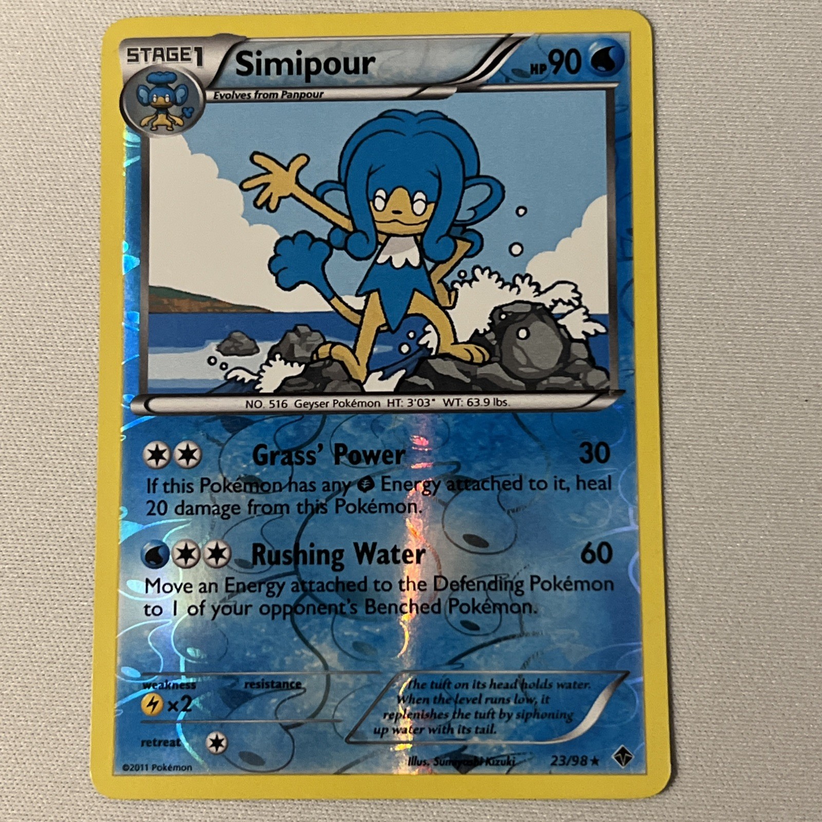 Simipour 23/98 Reverse Holo Rare Emerging Powers Pokemon TCG Near Mint