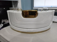 RARE Vintage 3 Pc Wizo Ceramic Chanukah Menorah Israel Hebrew