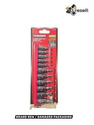 #ad Husky 1 4 and 3 8 in. Drive Torx Bit Socket Set 11 Piece HTXBS11PCSR $14.90