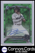 PJ Morlando Auto 2025 Bowman Chrome Sapphire Edition #CPS-PM Green /99 1st