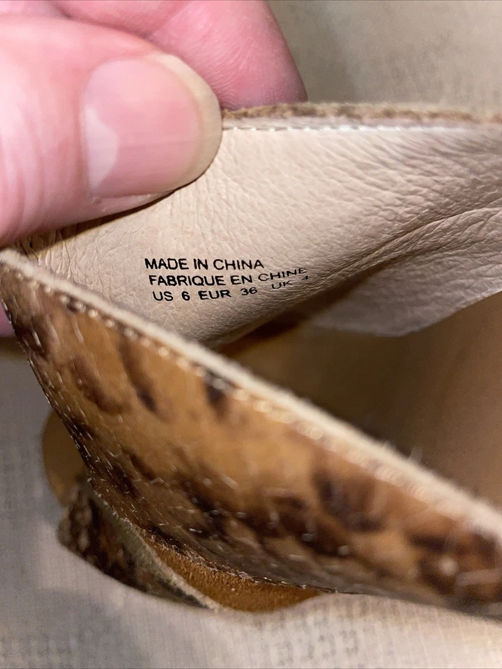 Женские повседневные туфли на платформе Shellys London размер 6 М коричневые лоскутные кожаные деревянные каблуки - Изображение 3 из 4