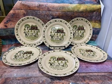 Vintage Metlox Poppytrail Homestead Provincial Dinner Plates 10” Lot of 6