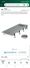 iClimb Super Easy Assemble Folding Cot Ultralight Compact Heavy Duty with Carry