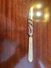 Vintage Westall Richardson Sheffield England Stainless Pearl Handle Steak Knife