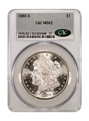 1880-S San Francisco Morgan Silver CAC Ms 62
