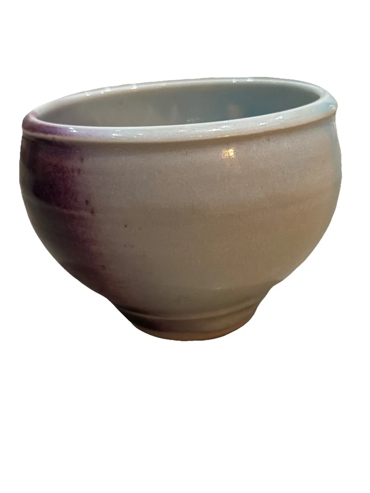 Arte de cerámica de estudio chino vintage Sang De Beouf/tazón de burbujas salpicado de púrpura Foto 4 de 4
