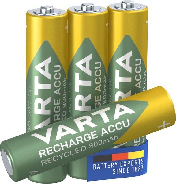 Varta Akku Micro Aaa 800Mah Nimh Recharge Accu Recycled (4Er Pack)-image
