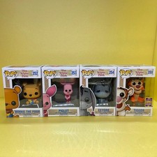 Funko Pop Winnie the Pooh Set of 4 Piglet Eeyore Tigger Flocked 2017 Exclusive